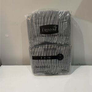 Depend  Men's  Incontinence Underwear Maximum Absorbency Size XL/TG  34 COUNT